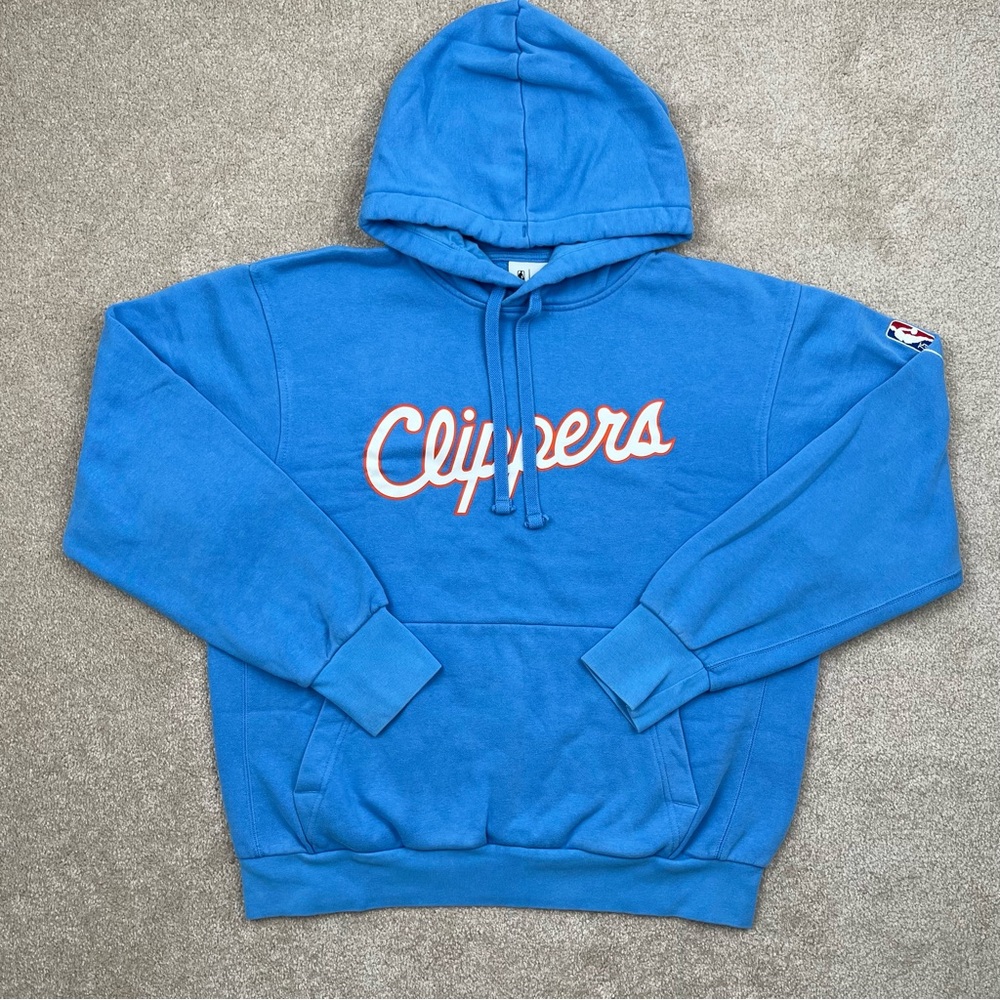 Nike LA Clippers Hoodie Adult Medium Blue Pullover NBA 75 Logo Swoosh Casual Men